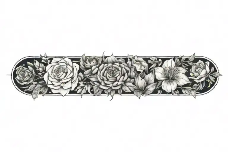 floral tattoo design idea