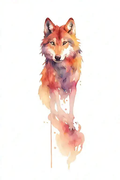 wolf tattoo design idea