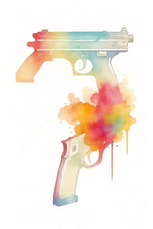 gun tattoo design idea