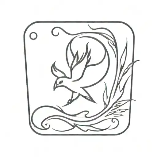 phoenix tattoo design idea