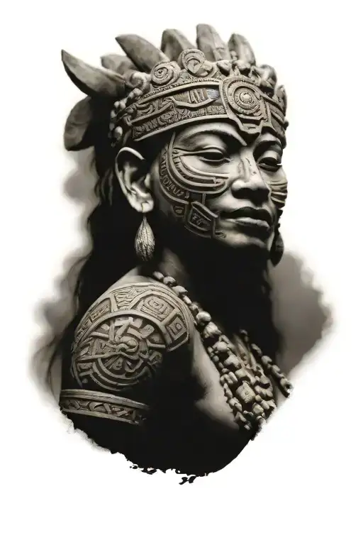 mayan tattoo design idea