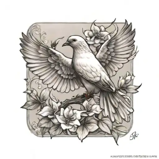 dove tattoo design idea