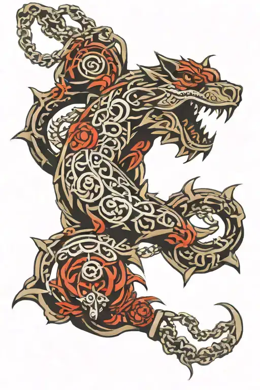 necklace tattoo design idea