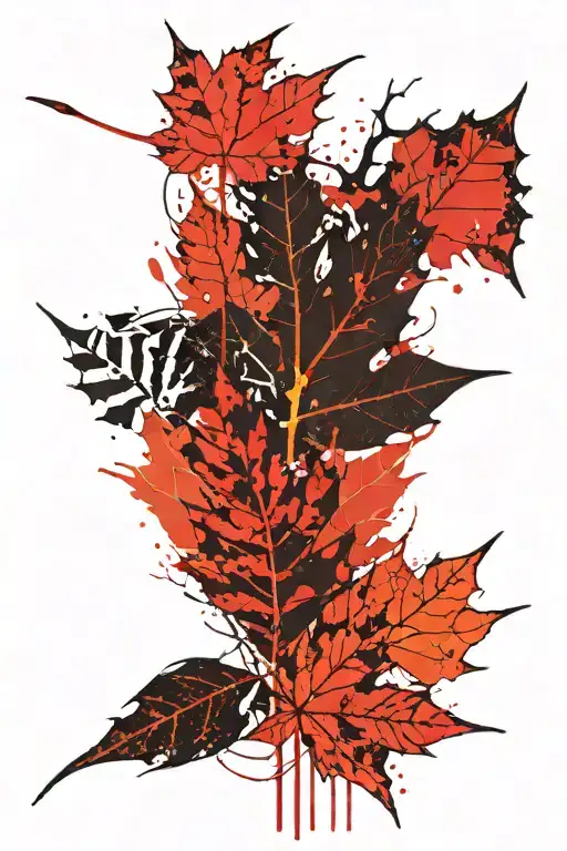 leaf tattoo design idea