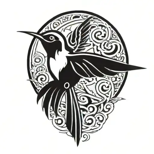 hummingbird tattoo design idea