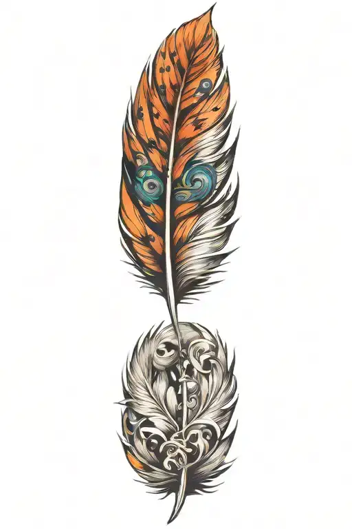 feather tattoo design idea