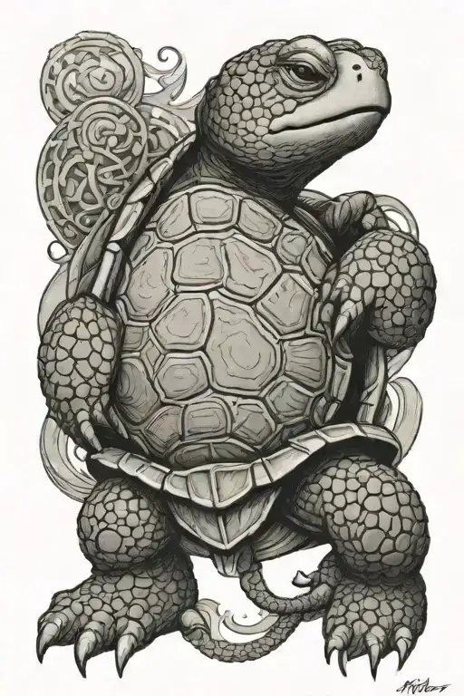 Oogway Turtle tattoo design idea