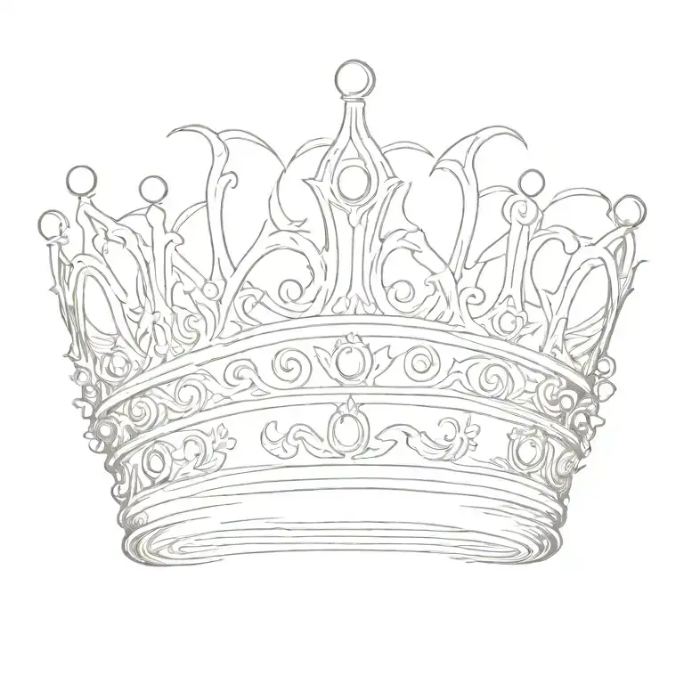 crown tattoo design idea