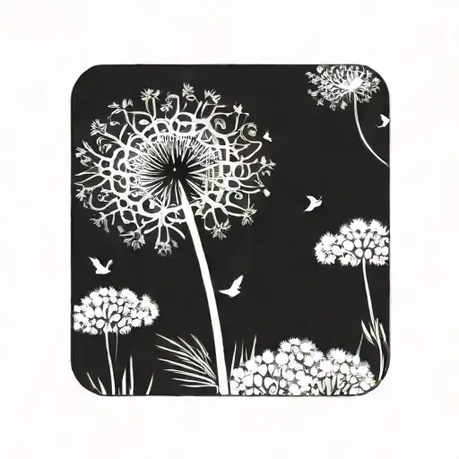 dandelion tattoo design idea