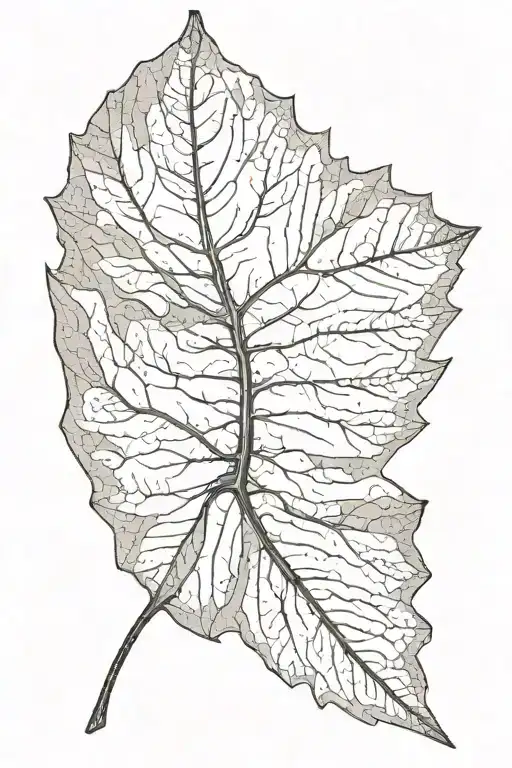 leaf tattoo design idea