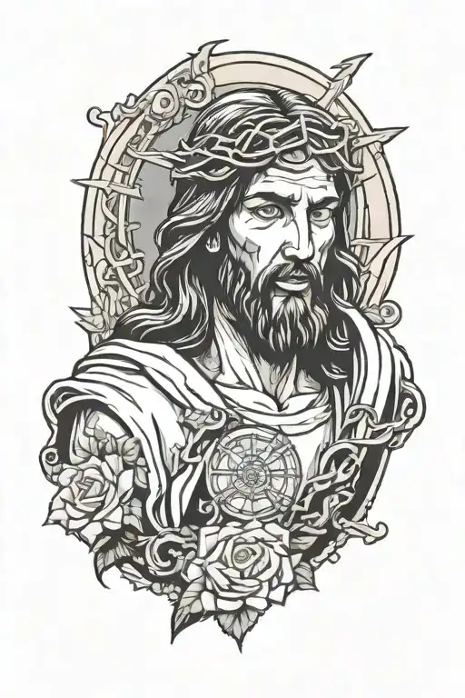 jesus tattoo design idea