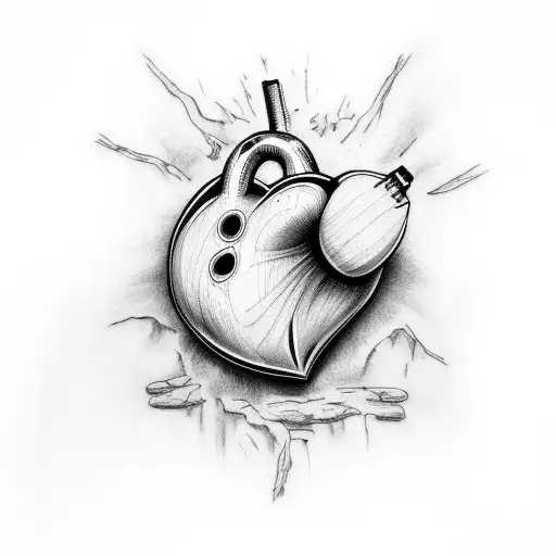 Crying Heart tattoo design idea