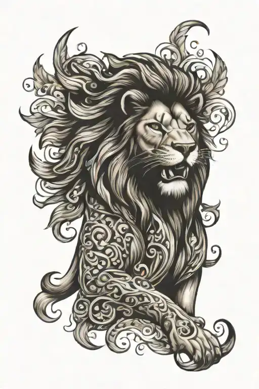lion tattoo design idea