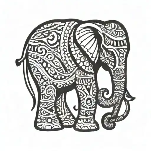 elephant tattoo design idea
