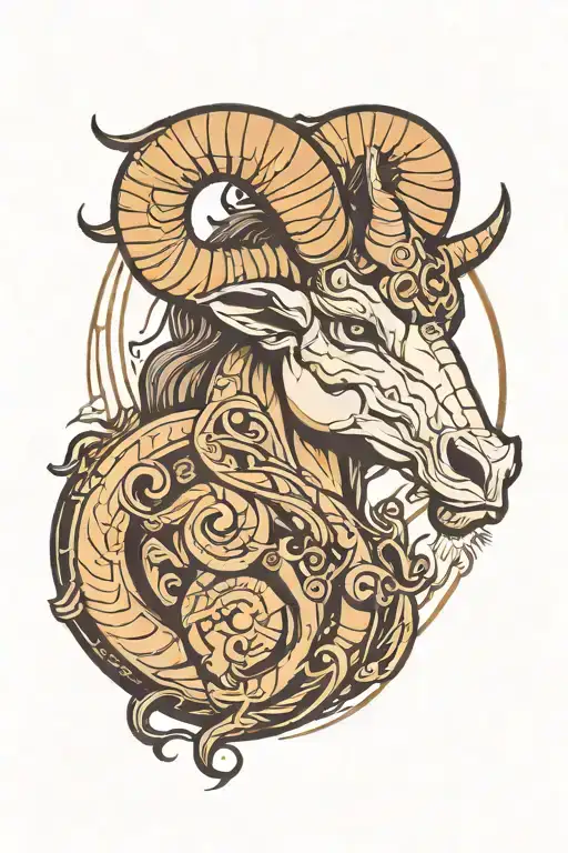 capricorn tattoo design idea