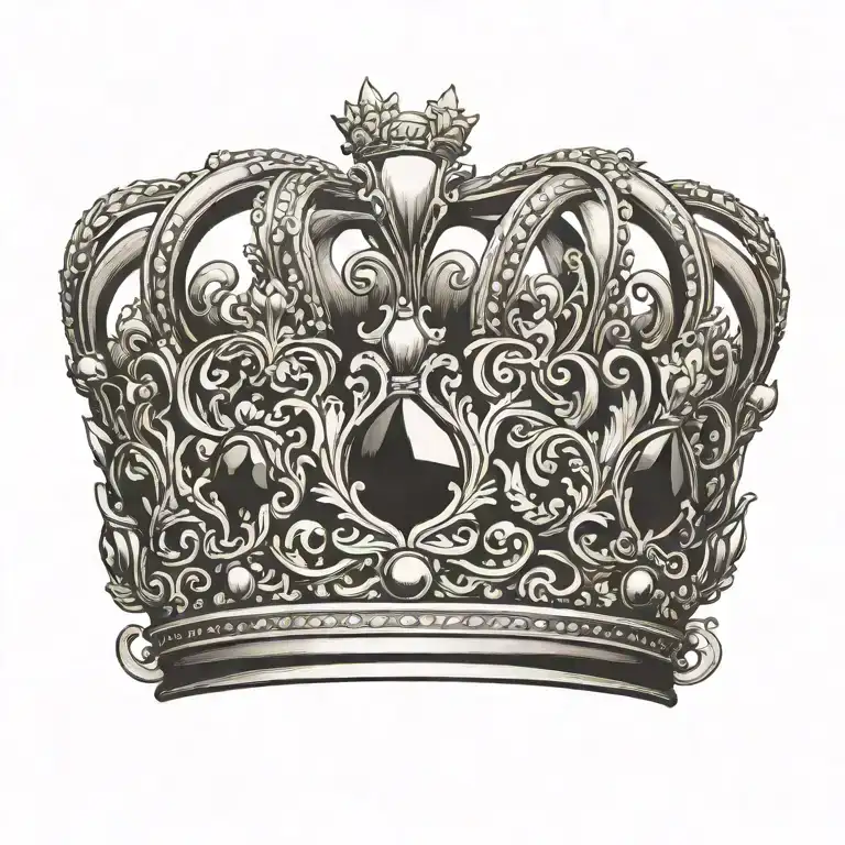 crown tattoo design idea