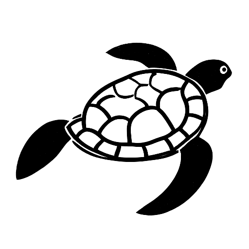 Simple turtle tattoo design