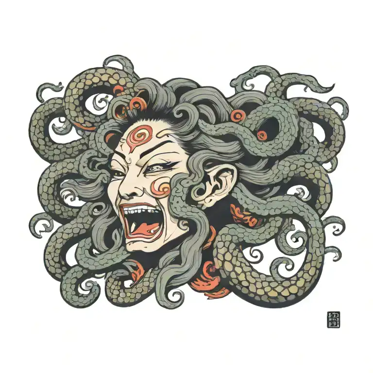 medusa tattoo design idea
