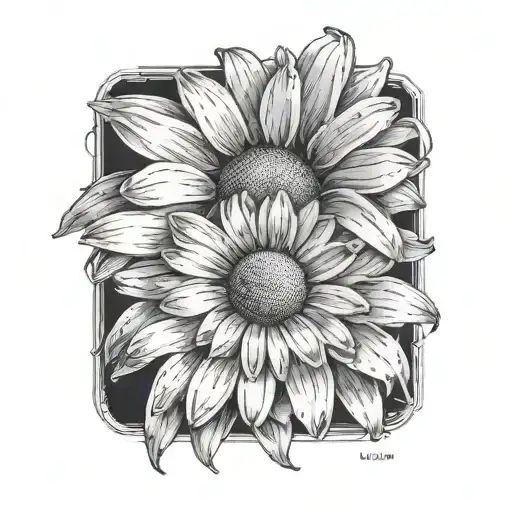 daisy tattoo design idea