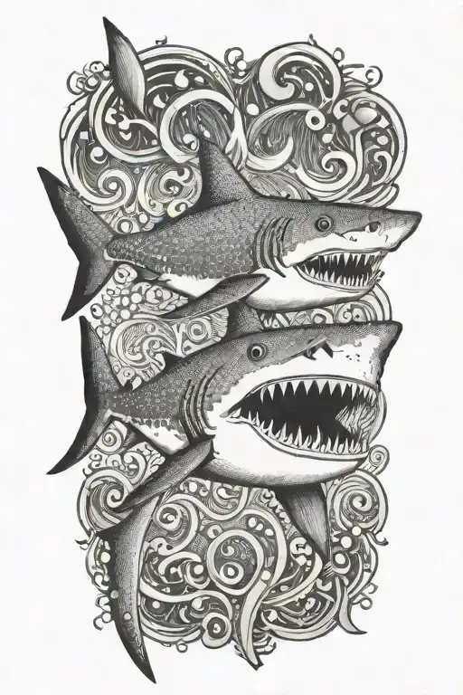 shark tattoo design idea