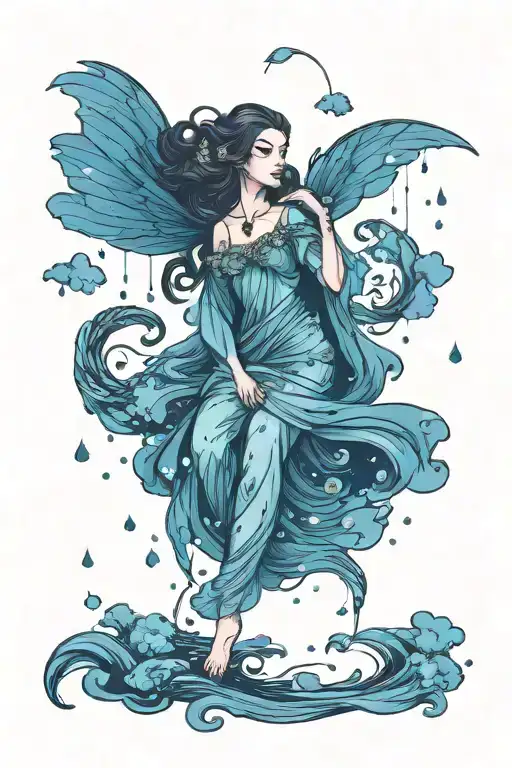 Goddess of Rain tattoo design idea