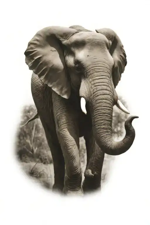 elephant tattoo design idea