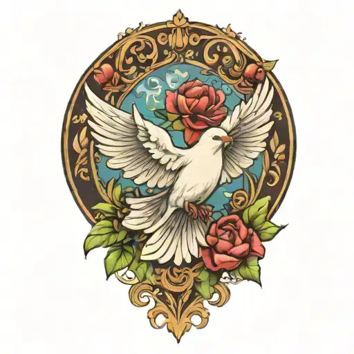 dove tattoo design idea