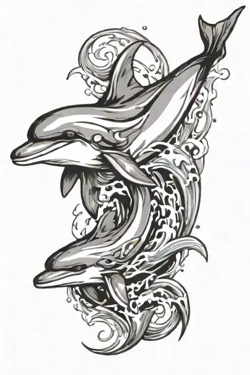 dolphin tattoo design idea
