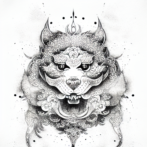 Foo Dog tattoo design idea