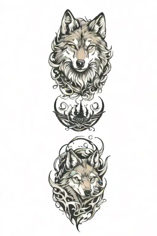 wolf tattoo design idea