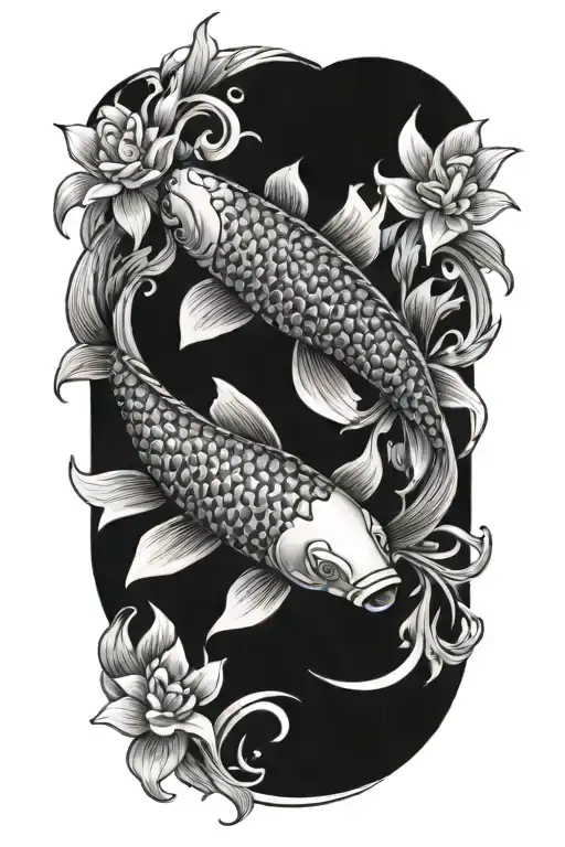 koi-fish tattoo design idea