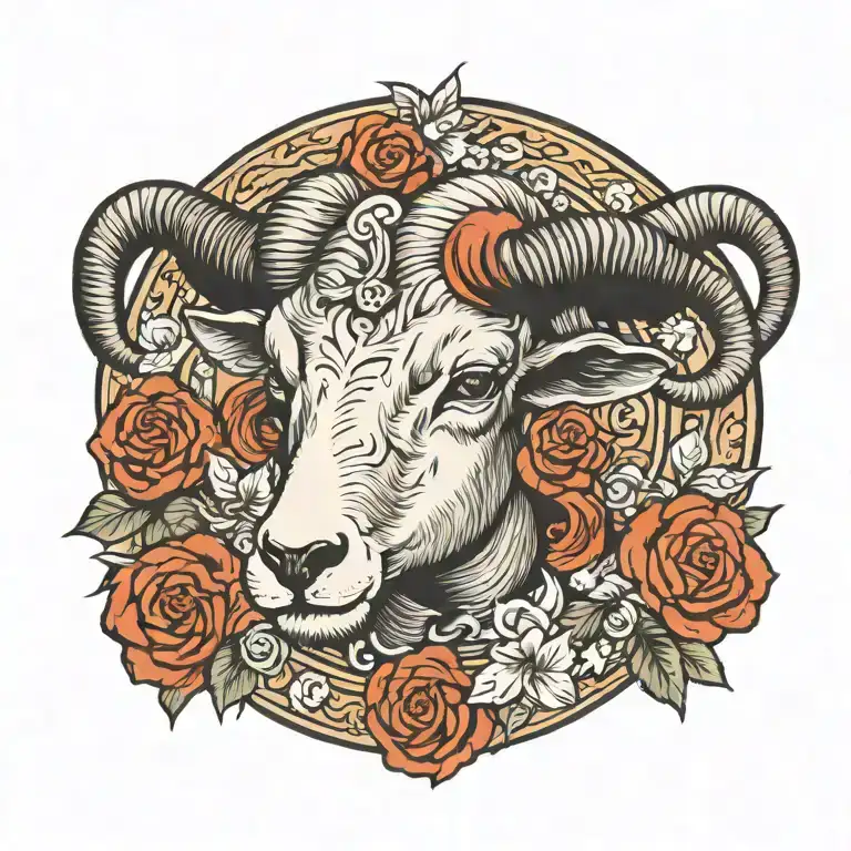 aries tattoo design idea