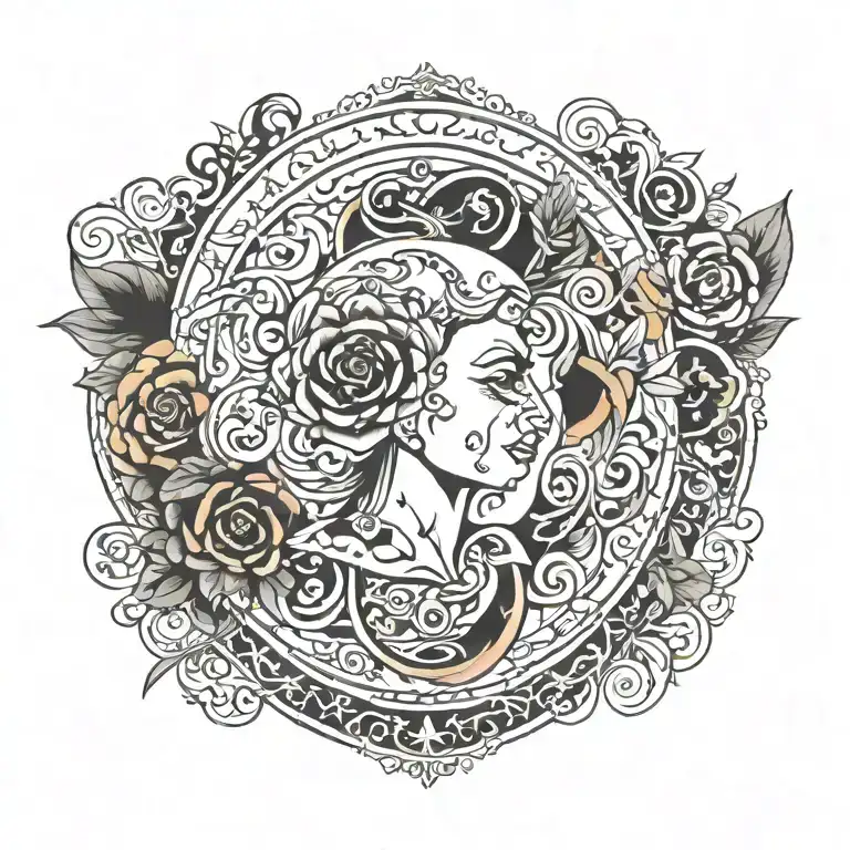 arabic tattoo design idea