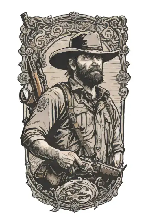Arthur Morgan red dead redemption 2 tattoo design idea