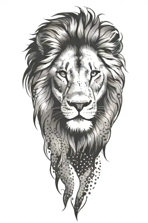 lion tattoo design idea