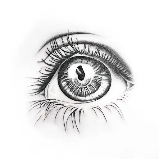 Abstract eye for tattoo design Royalty Free Vector Image