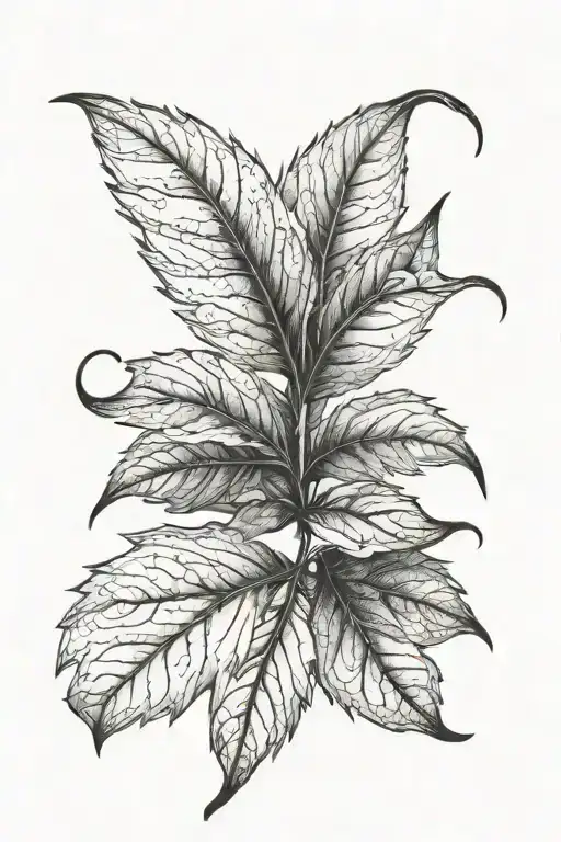 leaf tattoo design idea