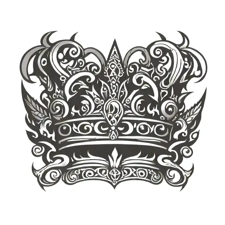 crown tattoo design idea