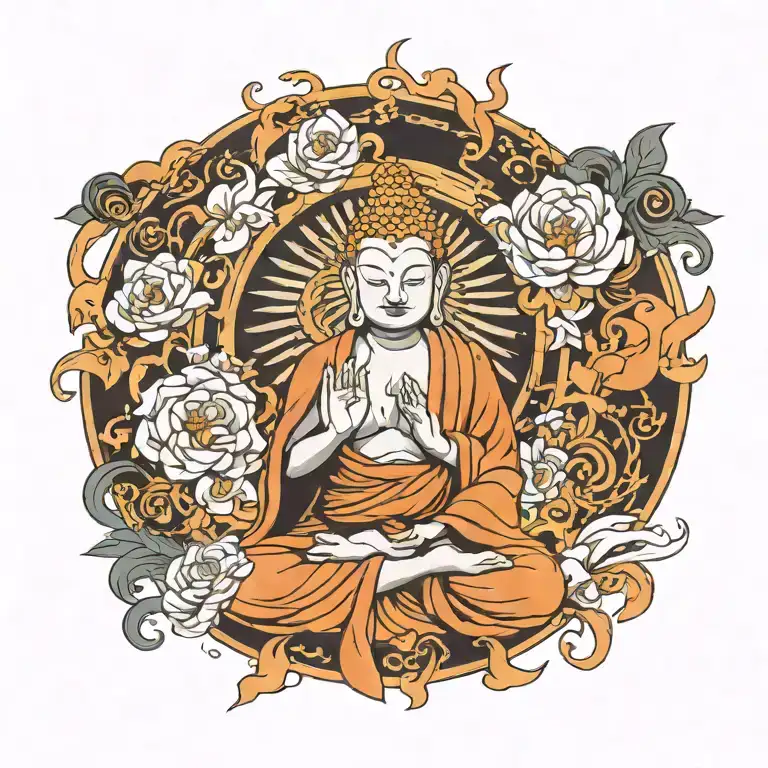 buddhist tattoo design idea