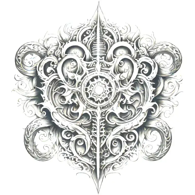 spinal tattoo design idea