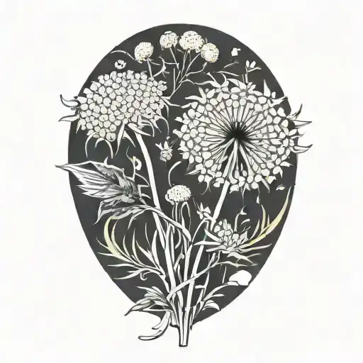 dandelion tattoo design idea