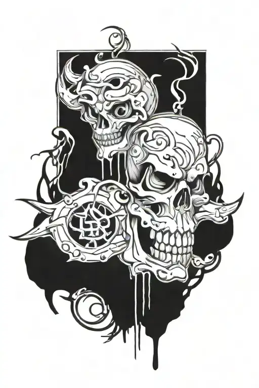 blackout tattoo design idea