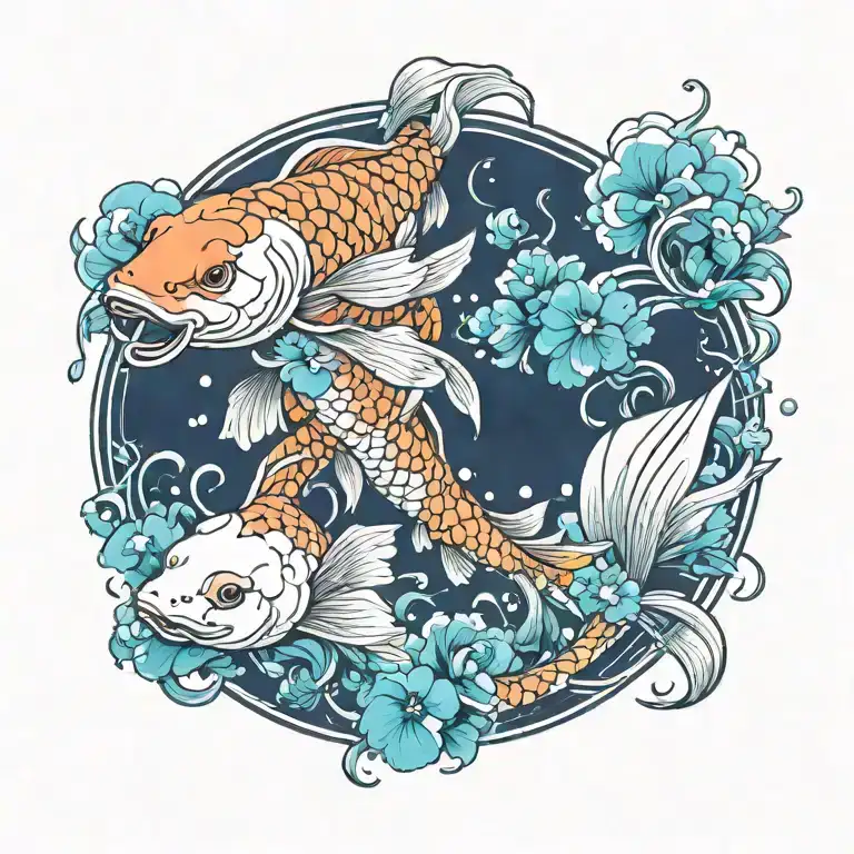 koi-fish tattoo design idea