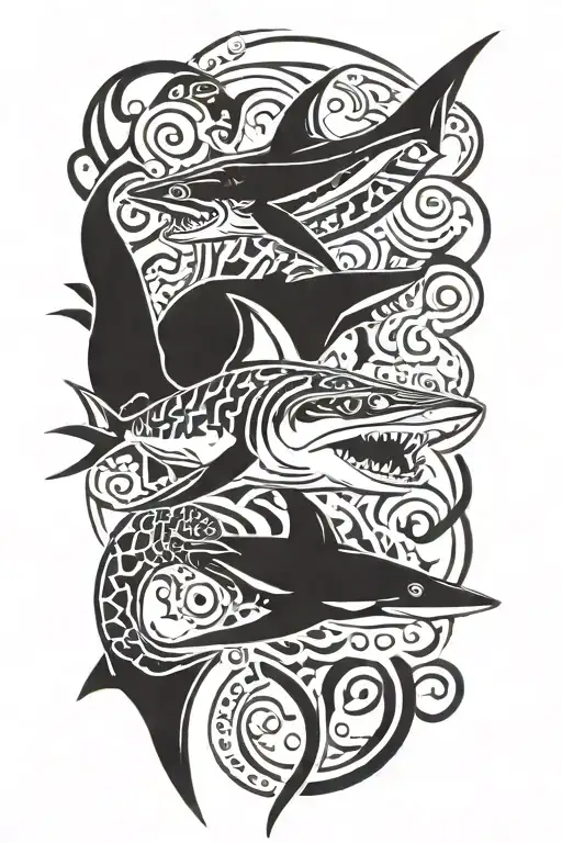 shark tattoo design idea