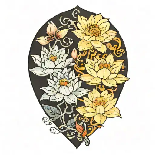 lotus tattoo design idea