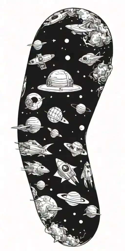 Space. Exploration, Space Ships tattoo design idea