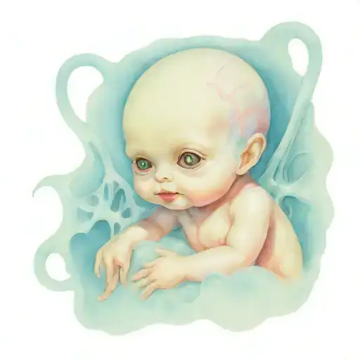 H.R. Giger Alien Creepy Baby tattoo design idea