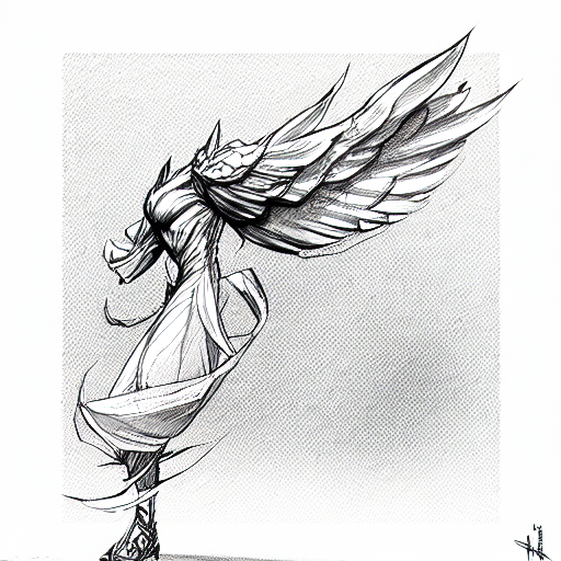Buy Lucifer Angel Devil Demon Wings Sketch Drawing Tattoo Design Online in  India  Etsy