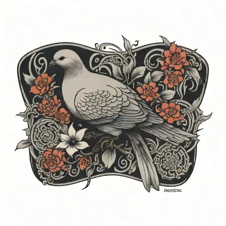 dove tattoo design idea