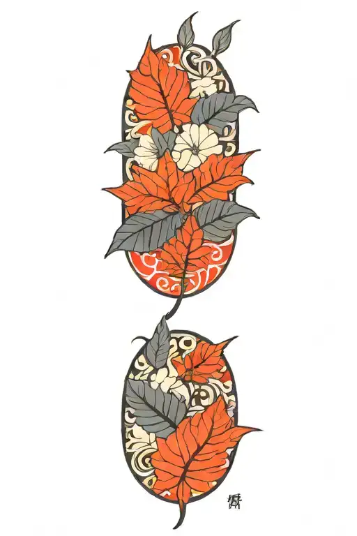 leaf tattoo design idea